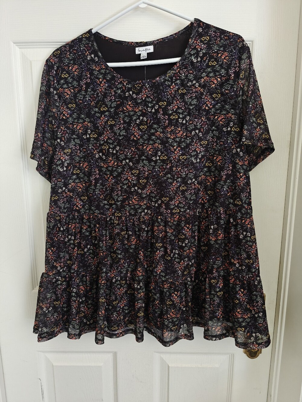 LOVE FIRE Floral Sheer With Liner Top